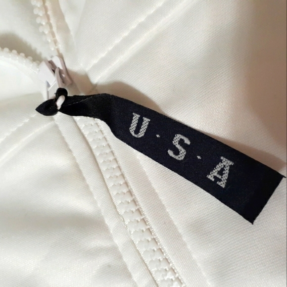 Vintage Men's Team USA Olympic White Full-zip Jacket - Picture 6 of 16